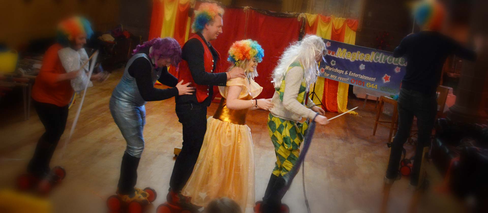 Magical Circus corporate team building events.